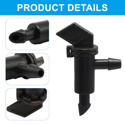 60 Pack Garden Flag Irrigation Dripper, Black, 1 GPH - color: Black