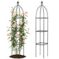 Lancisism 100% Metal Trellis for Climbing Plants Outdoor - Garden Metal Obelisk Trellis Vertical Plant Support for Climbing Vines & Flowers - Sturdy Steel Arch Trellis for Potted Plants Indoor Green