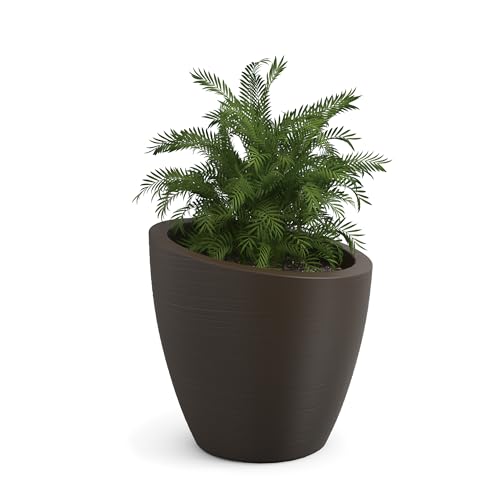 Mayne 8879-ES Modesto 20in Round Patio Planter, Espresso - color: Espresso, size: 20 Inch