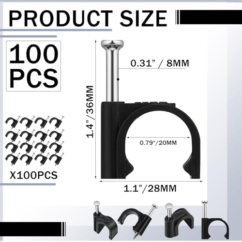 100 Pcs Drip Irrigation Tubing Mounting Clips, 1/2" and 5/8", Black - style: 1/2" and 5/8"