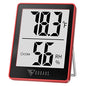 DOQAUS Digital Hygrometer Indoor Thermometer Humidity Meter, Red - color: Red Black