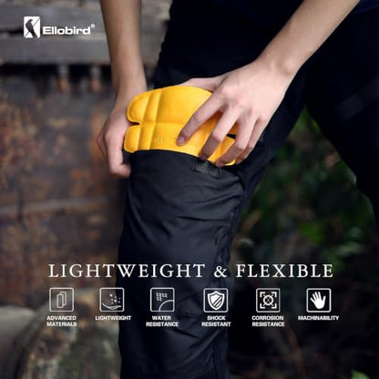 Ellobird Knee Pad Insert For Work Pants,9.45X6.53X0.98 inch 2 PCs - A Pair - color: black