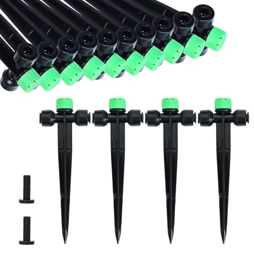 28Pcs Drip Irrigation Emitters for 1/4" Irrigation Tubing - color: green