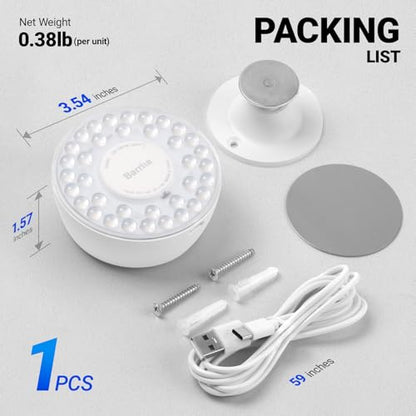 Barrina OG03C Rechargeable Puck Grow Light, 5200mAh, 5000K, 1 Pack, White - color: White, size: 1 Pack