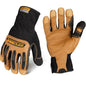 Ironclad Ranchworx Work Gloves RWG2, Premier Leather Work Glove, Performance Fit, Durable, Machine Washable, (1 Pair), RWG2-04-L,Brown/Black - size: Large (Pack of 1)