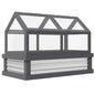 Outsunny Raised Garden Bed, Polycarbonate Mini Greenhouse, Gray - color: Gray