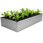 MGNO 8x4x1.5FT Galvanized Raised Garden Bed-Outdoor Planter Box for Vegetables-Metal Garden Bed,RRectangle Planting Box for Herb,Flower - size: 8x4x1.5FT, style: Sliver