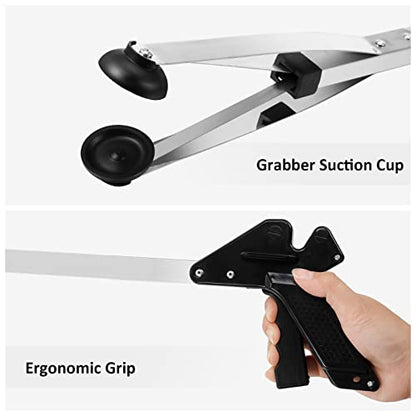 Sabary 20 Pack Suction Cup Trash Picker Grabber Tool,Black,35 Inch - color: Black, size: 35 Inch (Pack of 2)
