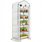 Outsunny 5 Tier Mini Greenhouse w/ Screen Roof 27.6" x 19.7" x 75.6" White - color: White, size: 5 Tier