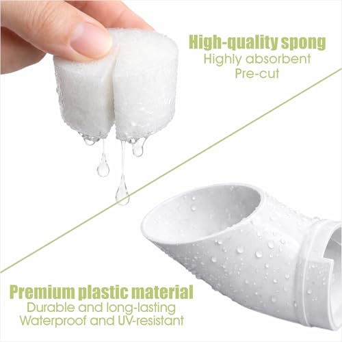 Hydroponic Vegetable Growing Device with Net Cup and Foam Sponge, Soilless Plant Starter for Indoor Garden System, 10 PCS (White) - color: white