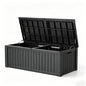 Waterproof Outdoor Storage Box, Resin Patio Organizer,200 Gal,Black - color: Striped Black, style: 200 Gallon