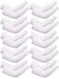 Boao 10 Pcs UV Arm Sleeves Tattoo Cover - color: White, size: Medium