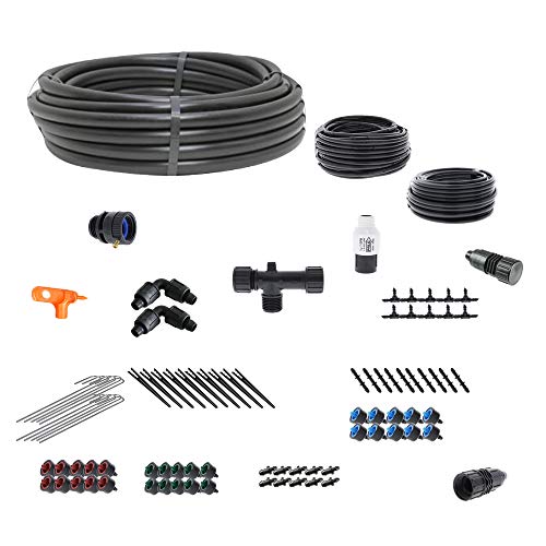 Drip Depot Drip Irrigation Kit for Vegetable Gardens - Basic - Timer Compatible, Rain Barrel Compatible, Expandable, 200 GPH Maximum Flow Capacity - size: Basic