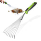 WORKPRO 16" Hand Rake, Garden Rake with Soft Handle