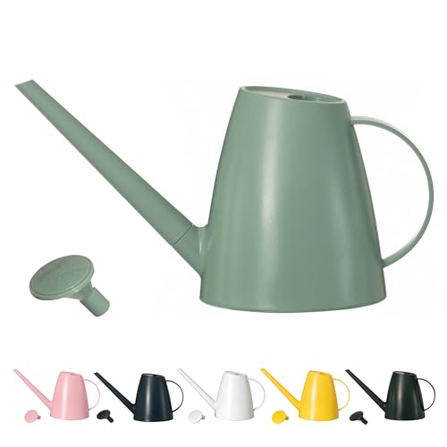 Modern 1.8 Liter Plastic Watering Can with Detachable Spout and Sprinkler Head, Designed for Controlled Pouring and Easy Handling, Light Green - color: Light Green