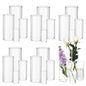 Fixwal 24 Pack Clear Glass Cylinder Vases, 4, 6, 8, 10 Inch Tall - size: 24pcs