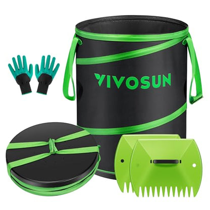 VIVOSUN 30-Gallon Collapsible Garden Bag, Yard Waste Containers - size: 1 Count (Pack of 1), style: 30-Gallon-1