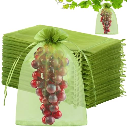 80 Pcs Fruit Protection Bags, 8 x12 Inch Fruit Tree Netting Mesh Bags