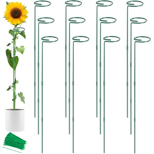 Unves 12 Pack Plant Support Stakes, 36 in Plant Stakes(36 or 24 or 12 Inch) - size: 36 Inch