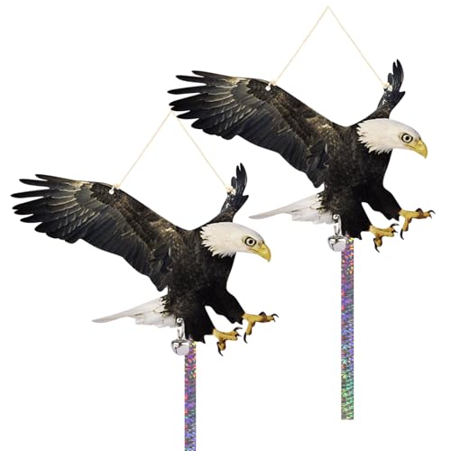 2PCS Fake Hawk to Keep Pigeon Away, Flat Plastic Hawk - color: Black Hawk（3） 2pcs