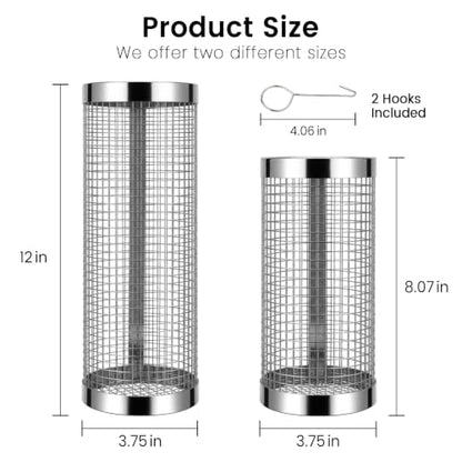 2 Pack Garden Worm Compost Bin,Stainless Steel Underground Worm Farm