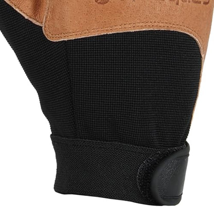 Carhartt Men's High Dexterity Reinforced Secure Cuff Glove - color: Black Barley, size: Medium