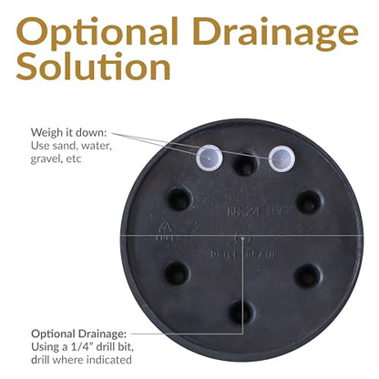 Sunnydaze Anjelica 20'' Large Plastic Planter Pot for Plants, Rust - color: Rust, size: 20 in
