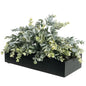 MyGift Artificial Grass Plant in Rectangular Wood Planter (Black, 10 Inch) - color: Black, size: 9.5 Inch