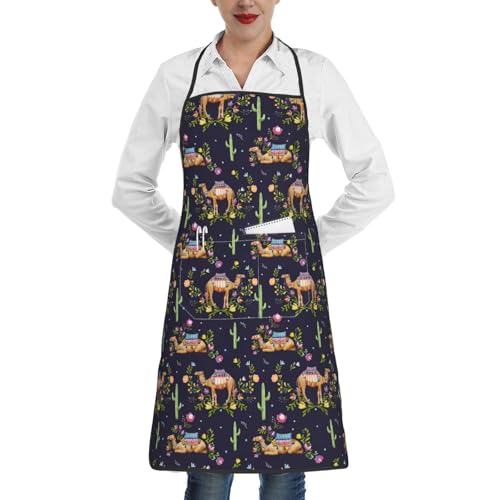 Waterproof Apron with Pockets - color: Purple