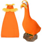 Gilprop Halloween Porch Goose Outfit with Orange Fuzzy Mustache - style: Orange Fuzzy Mustach