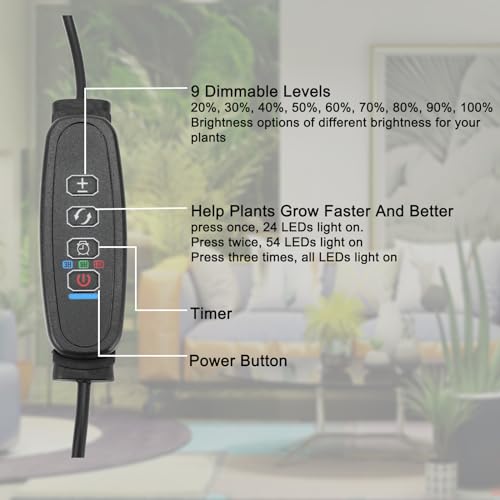 Grow Lights for Indoor Plants, 15W Sunlike Full Spectrum LED Plant Lights - color: Yellow-15W-S