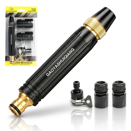Heavy Duty High Pressure Water Gun with Adjustable Booster Nozzle & 3-Mode Spray, Multi-Function Garden Hose Sprayer, Leak Proof Water Sprayer for Car Washing, Garden Watering, Patio Cleaning