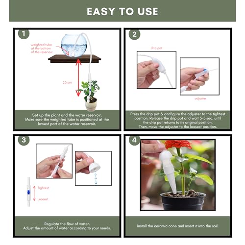 Eco-Fused 6 Pack Self Watering Planter Inserts - Auto Watering Devices for Indoor & Outdoor Plants