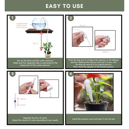 Eco-Fused 6 Pack Self Watering Planter Inserts - Auto Watering Devices for Indoor & Outdoor Plants