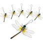 Hanging Dragonfly Ornaments, 6-Piece Garden Decor with Loops & Safety Pins