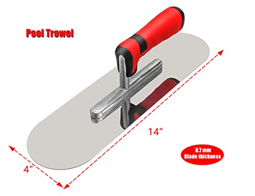 Stainless Steel Concrete Finishing Tools Set, Flat & Pool Trowel