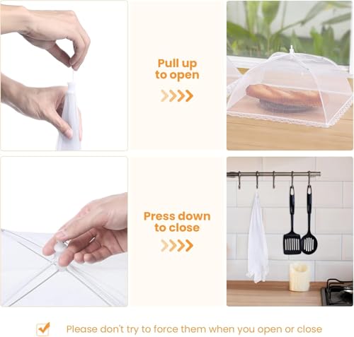 Food Covers for Outside Mesh, Food Nets for Outdoors, 3 Pack - size: 3 PACK (3*XXL)