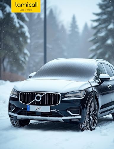 Lamicall Windshield Cover for Ice Snow, Magnetic 1S Snow Remove, Waterproof