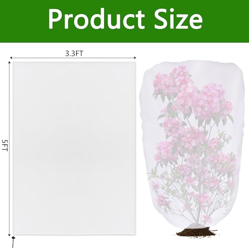 2 Pcs Garden Plant Shade Cover, 5x3.3 Ft Non-Woven Sunshade Cloth - color: 2 Pcs, size: 5 x 3.3 Ft