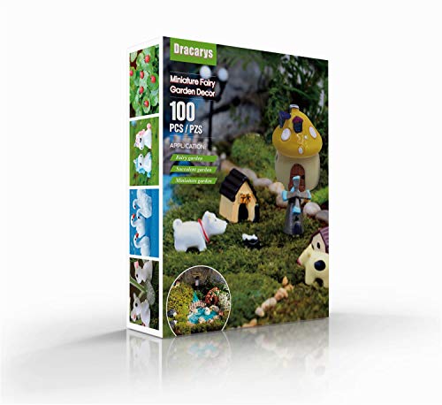 Dracarys Selected 100 Pcs Fairy Garden Accessories, Mini Resin Animals, Miniature Figurines, Micro Landscape Ornaments Kit, Garden DIY Animals, Environmental Resin, Forest Encounters - style: 100-Forest Encounters
