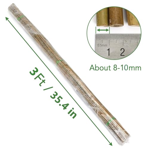 SWANGSA 55 Pack Bamboo Stakes for Plant 3 Feet, Bamboo Sticks for Garden Plant Support Stakes Poles for Tomatoes, Beans, Flowers, Potted Plants, Indoor and Outdoor Climbing Plants - size: 3 Feet - 55 Pack