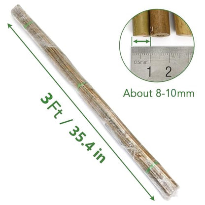 SWANGSA 55 Pack Bamboo Stakes for Plant 3 Feet, Bamboo Sticks for Garden Plant Support Stakes Poles for Tomatoes, Beans, Flowers, Potted Plants, Indoor and Outdoor Climbing Plants - size: 3 Feet - 55 Pack