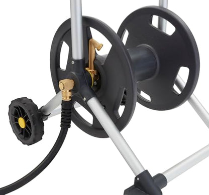 Gorilla GRS-200H Aluminum Garden Hose Reel, 200 Ft, No-Leak Brass Fittings - size: 200 FT