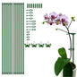 Extendable Plant Stakes 12 Inch, 12-Pack Heavy Duty Plant Support Poles with 12 Clips, Stackable Plant Holder Sticks for Orchid, Monstera, Amaryllis, Tomato, Indoor Outdoor Plants
