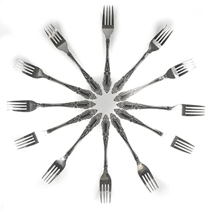 DecorRack 24 Piece Stainless Steel Dinner Forks, 7.5 in, Dishwasher Safe - size: 24 Pack