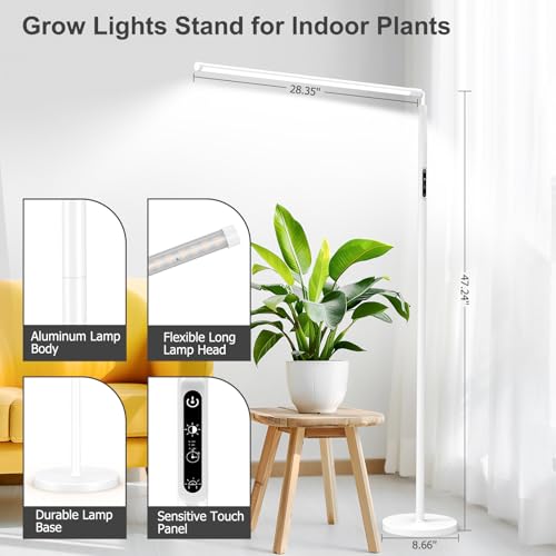 STERREN LED Grow Lights, Plant Floor Lamp for Indoor Growing - color: White