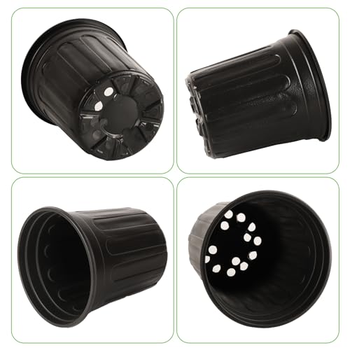 100 Pack 1 Gallon Flexible Plant Nursery Pots - size: 1 gallon--6.5 inch(100pcs)