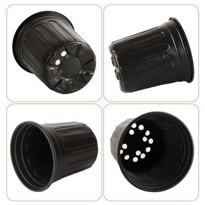 100 Pack 1 Gallon Flexible Plant Nursery Pots - size: 1 gallon--6.5 inch(100pcs)