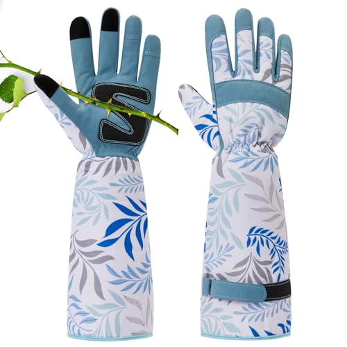 Gardening Gloves for Women Thicken Thorn Proof Women garden gloves, Long Forearm Protection for Yard and Outdoor Work - size: Medium