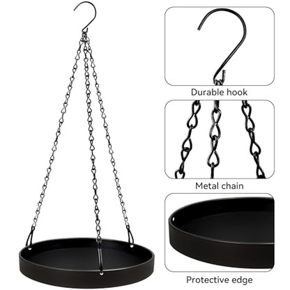 Plant Hanger Indoor, 2 Pack Black Metal Hanging Planters for Indoor Plants